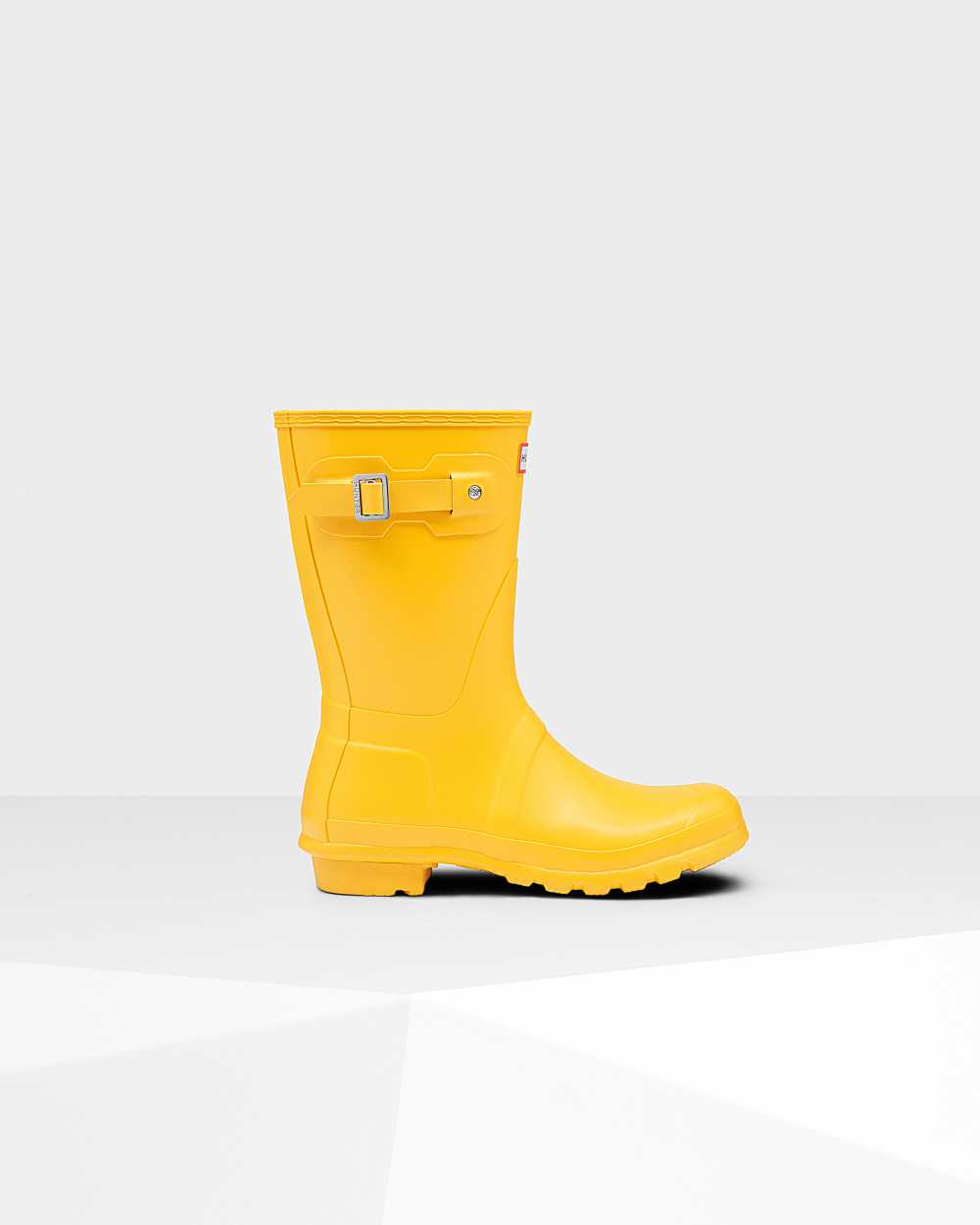 Hunter Original Short Mid-Calf Women's Rain Boots NZ-02082O Yellow